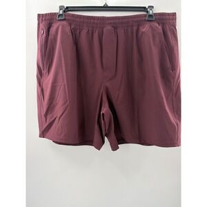 VRST Mens All-In Lined Short Burgundy Athletic Gym Training XXL New